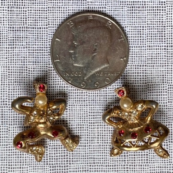 VTG Pair of Dancers Golden Scatter Pins (2) - Picture 5 of 6